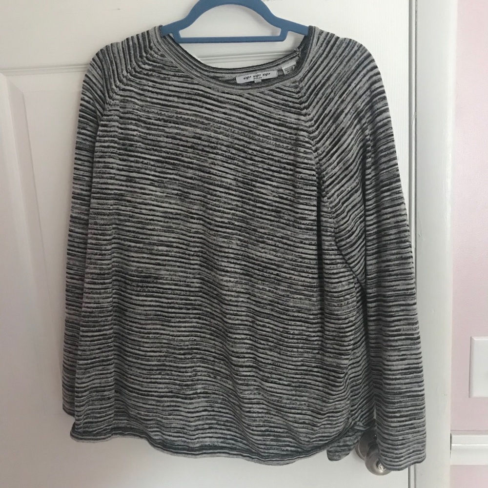 Heather striped sweater